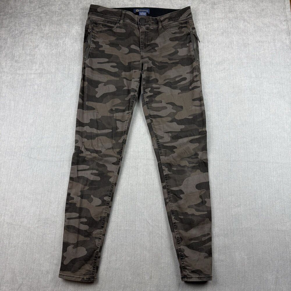 Democracy Pants Jeans Womens Size 6 Camo Ab Solution Ankle Skinny Zipper Stretch